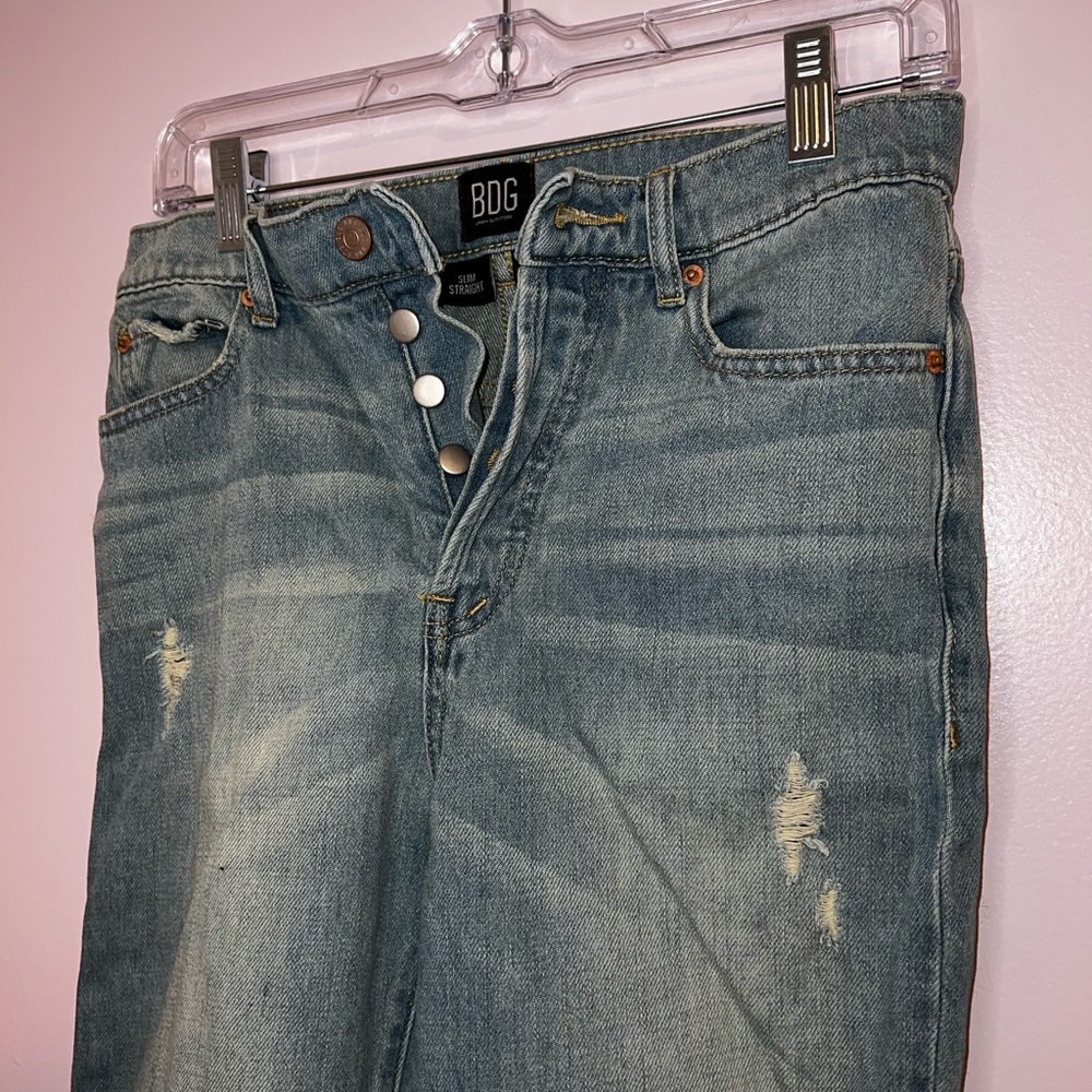 Urban Outfitters BDG Women’s Distressed Ripped Polka Dot Jeans - Picture 8 of 8